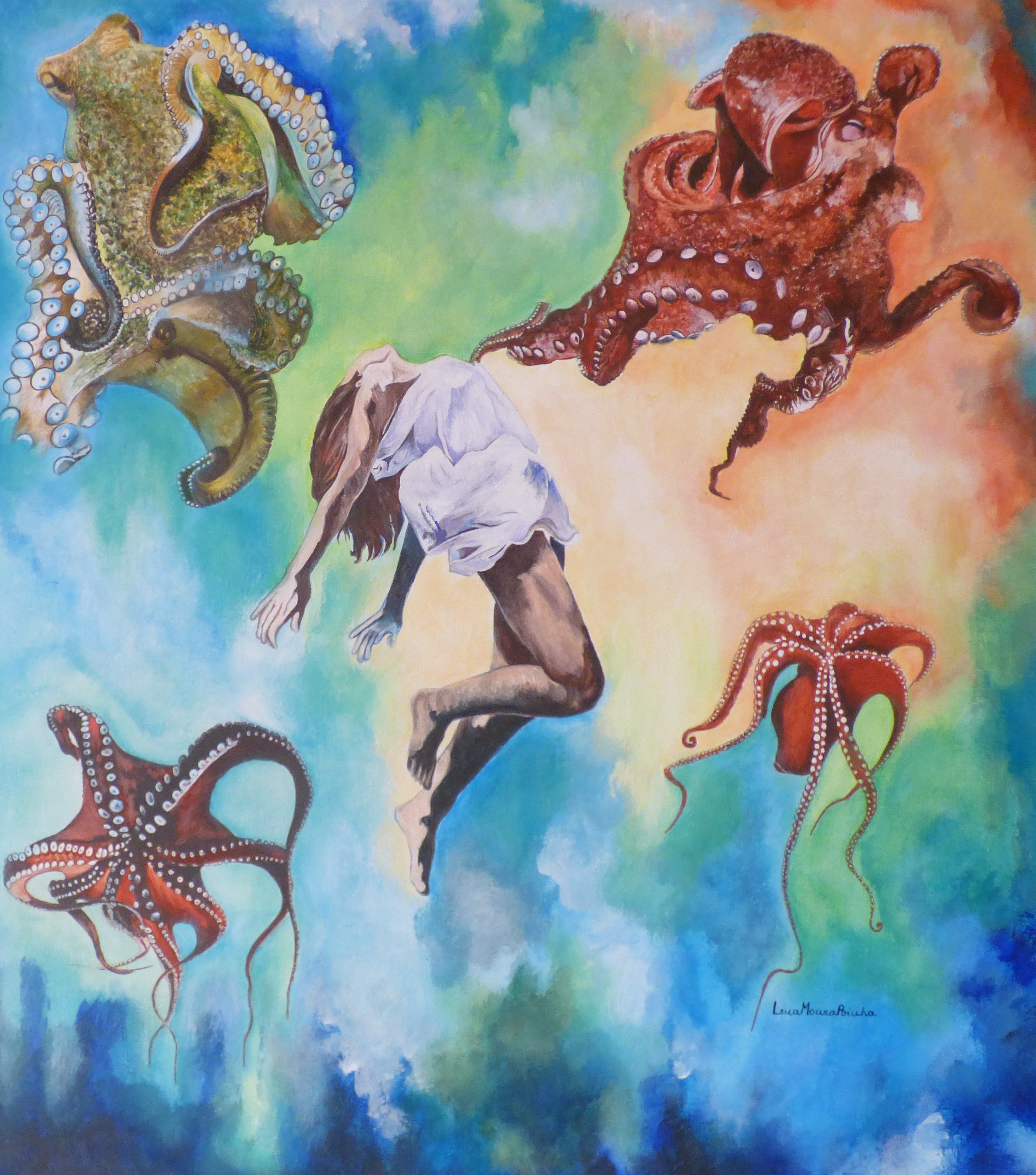 Deep Diving 60x70cms