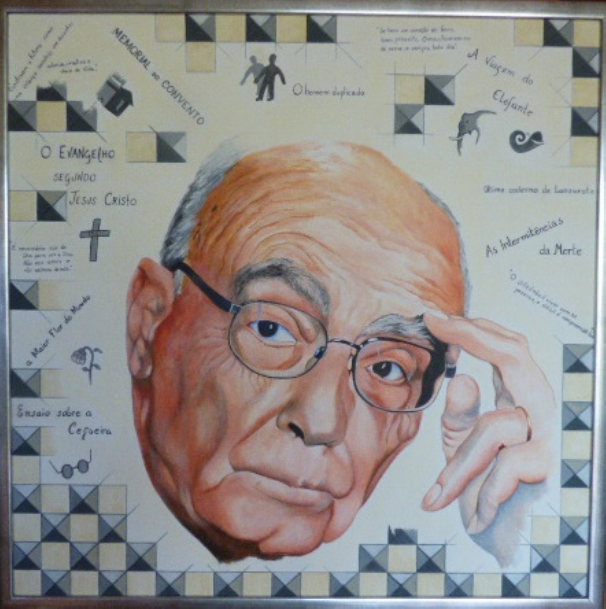 Homenagem A José Saramago 80x80cms
