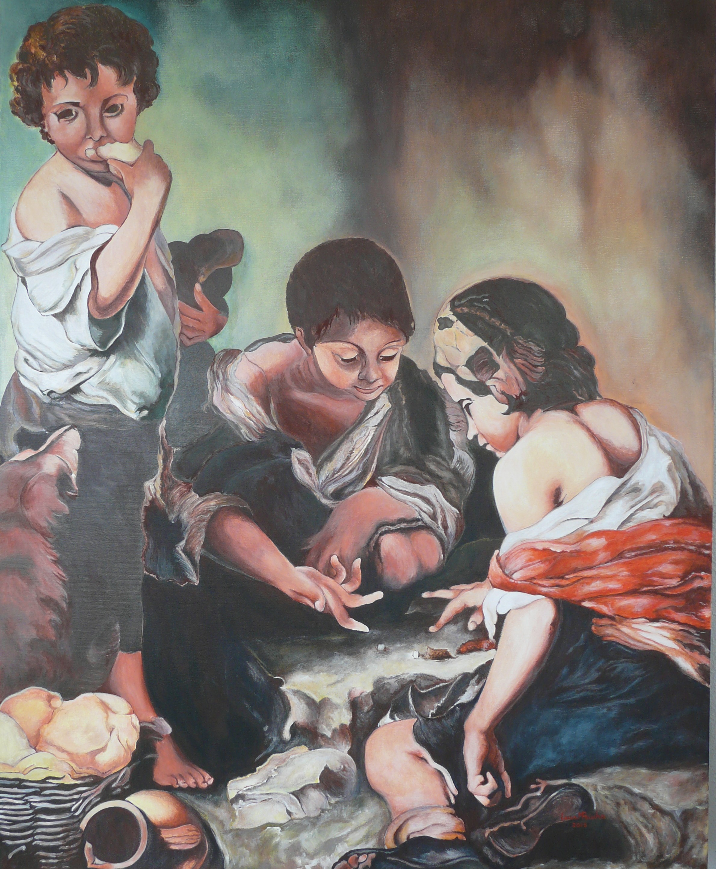 Jogador De Dados 100x80cms