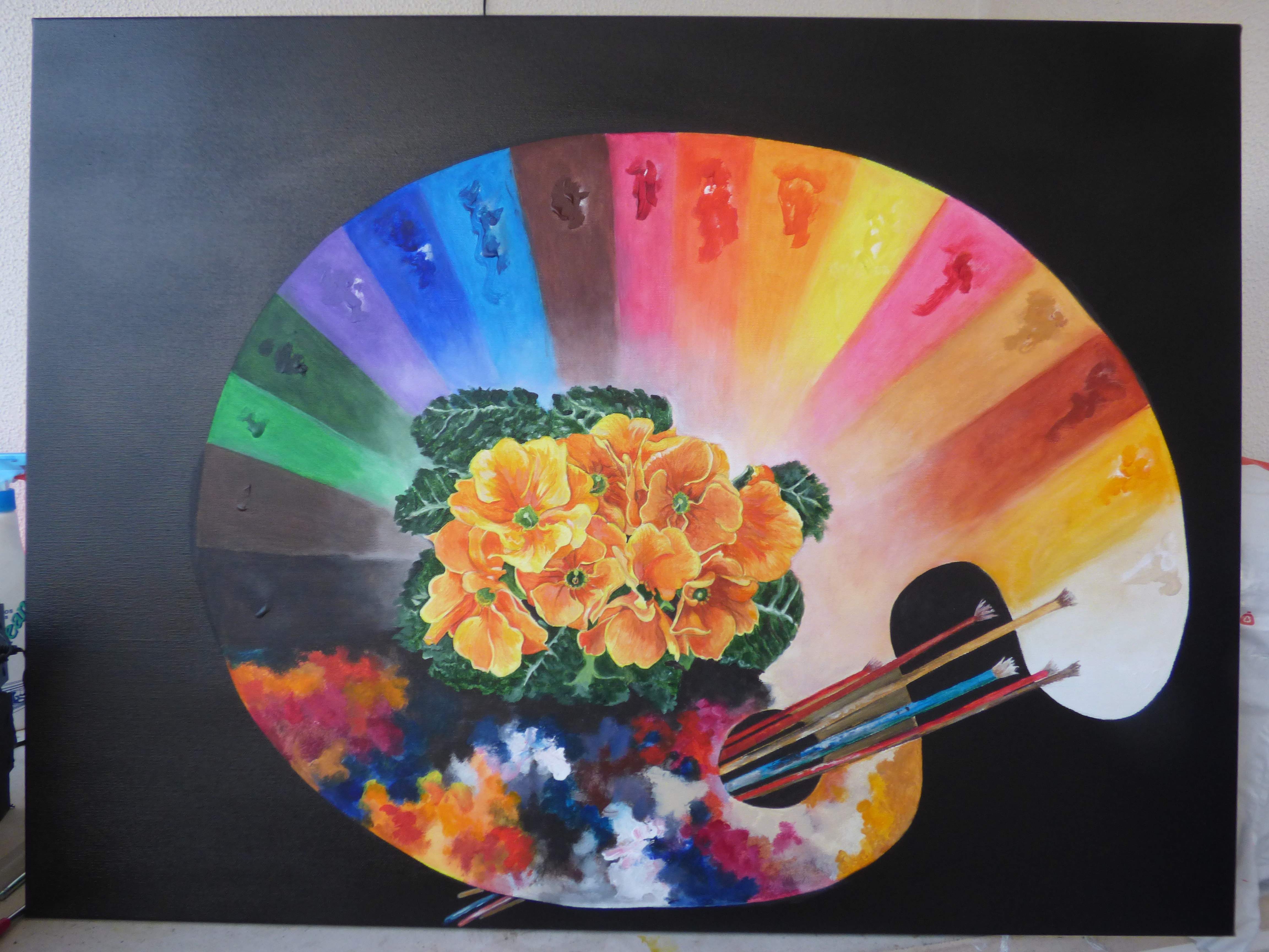 Paleta De Cores E Flores 60x80cms