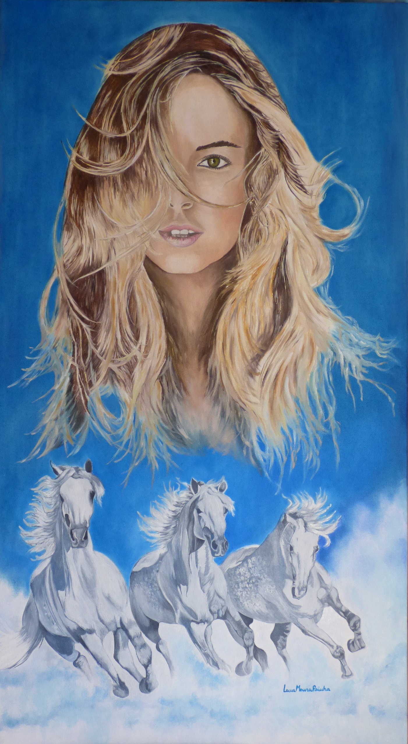 Parceria Azul 90x50cms