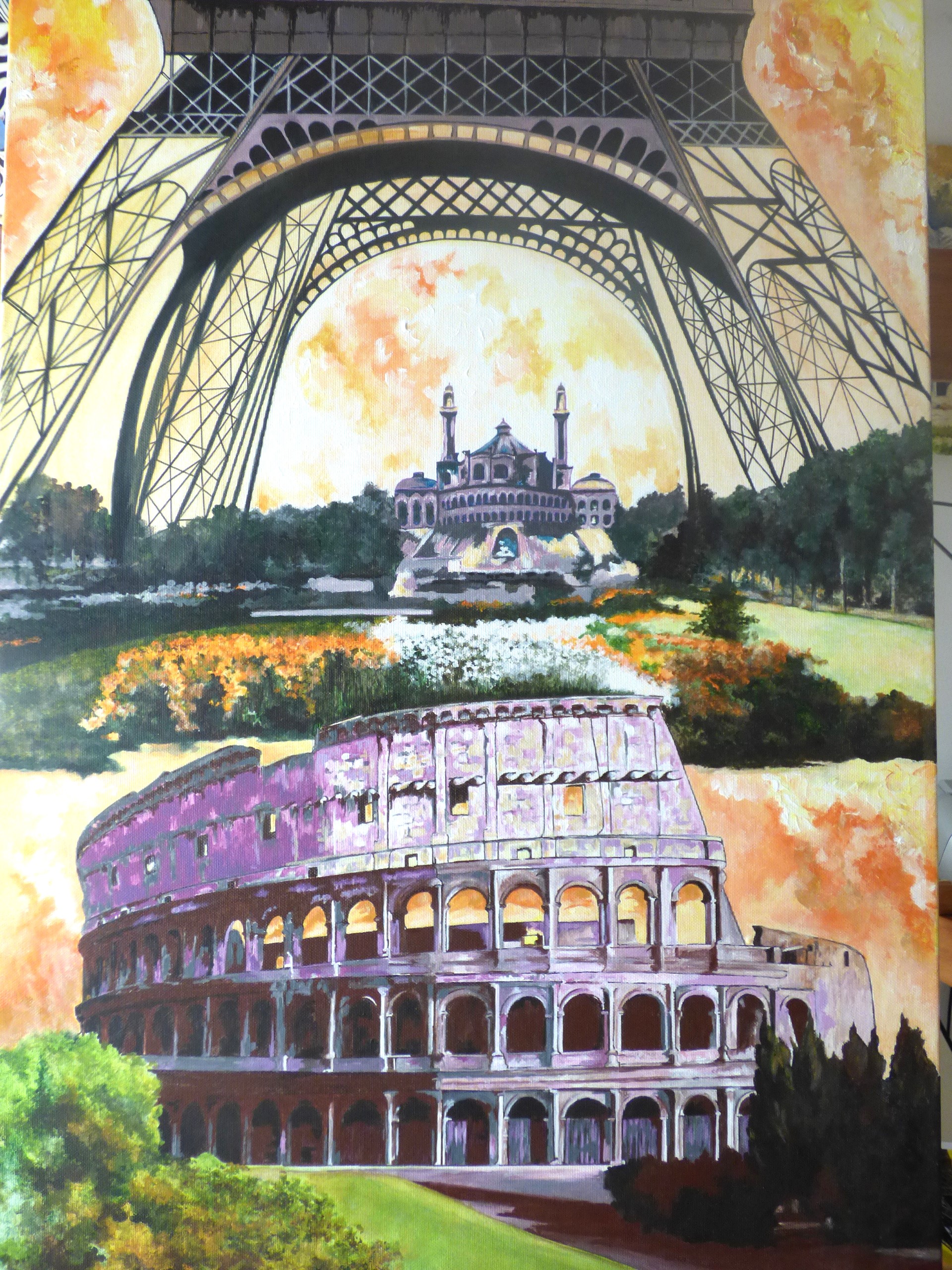 Sunset Monuments 70x50cms